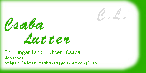 csaba lutter business card